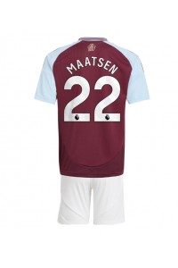 Aston Villa Ian Maatsen #22 Jalkapallovaatteet Lasten Kotipeliasu 2024-25 Lyhythihainen (+ Lyhyet housut)